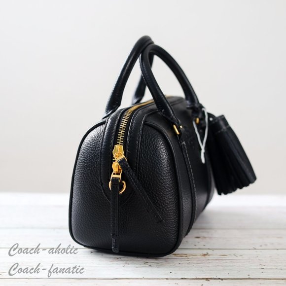 NWT Tory Burch 146449 Thea Mini Satchel Leather Crossbody in Black - Picture 5 of 11